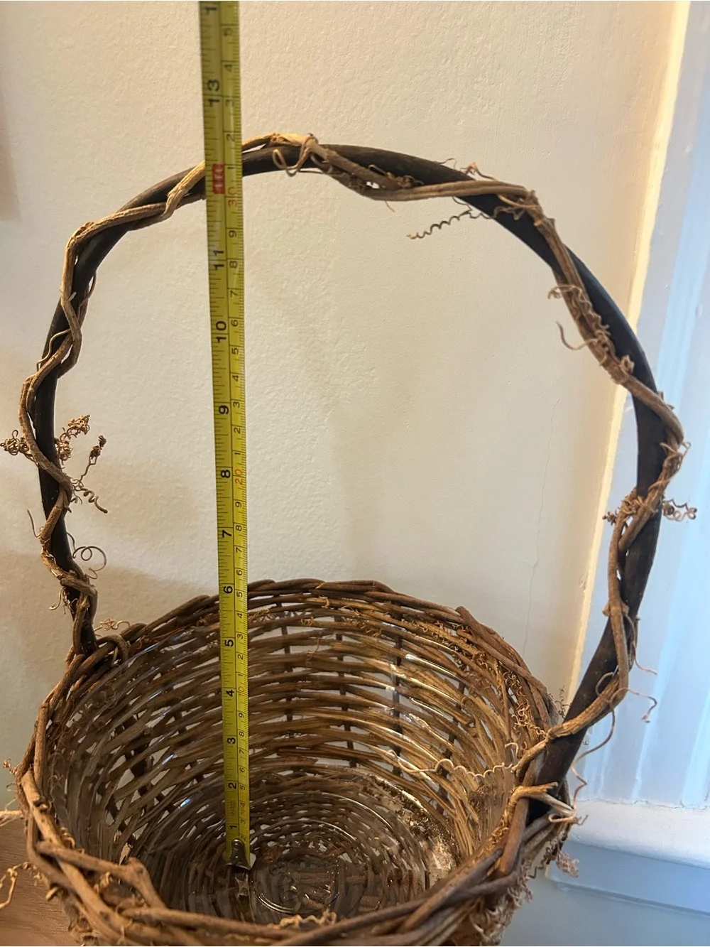 Rustic Wicker Vine Baskets with Handle - Brown - 3 included